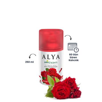 Alya 250 ml Nature's Scents Rose- Gül Oda Kokusu Yedek Makine Spreyi