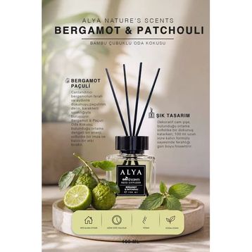 Alya Nature's 100 ml Scents Bergamot Patchouli Bambu Çubuklu Oda Kokusu