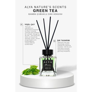 Alya Nature's 100 ml Scents Green Tea Bambu Çubuklu Oda Kokusu