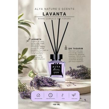 Alya Nature's 100 ml Scents Lavander Bambu Çubuklu Oda Kokusu