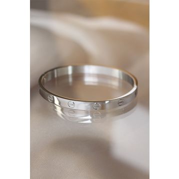 AlyaStore Silver Renk Cartier Çelik Bilezik