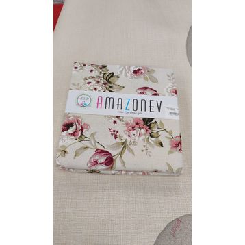 Amazon Ev Kırmızı Gül Pamuk Dokuma Tek Kişilik 160x240 cm Pike