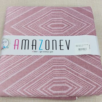 Amazon Ev Pamuk Dokuma Tek Kişilik 160x240 cm Gül Kurusu Pike