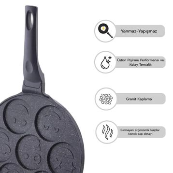 Amboss 2 Parça 26 cm Twn Krep Tava Pankek Tava
