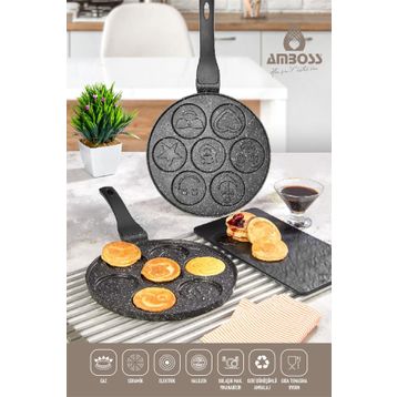 Amboss 26 cm Funny Emoji Pankek Krep Tavası