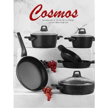 Amboss Cosmos Döküm 11 Parça Tencere ve Sahan Seti