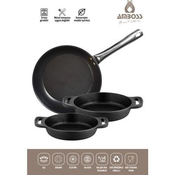Amboss Mixta 3'lü Döküm Tava Sahan Seti