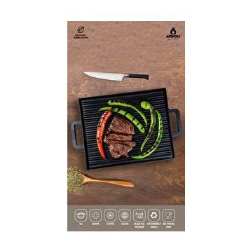 Amboss Neo 26 x 32 cm Döküm Izgara Tavası