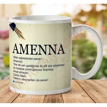 Amenna Baskılı Kupa