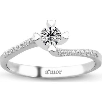 Amor TRYZ28009F028 0.28 Karat Tektaş Pırlanta Yüzük