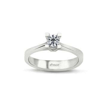 Amor TRYZ33001F033 0.33 Karat Tektaş Pırlanta Yüzük