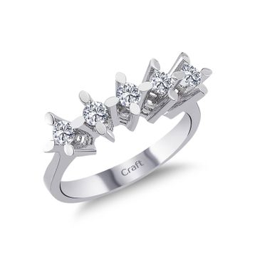 Amor TRYZ5657F045 0.45 Karat Beştaş Pırlanta Yüzük