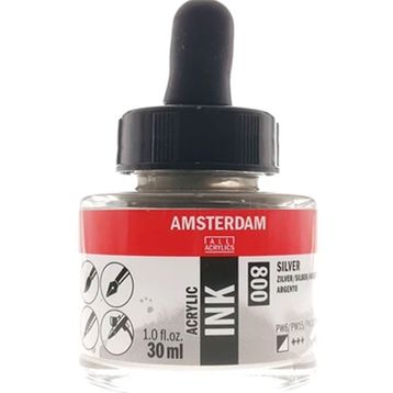 Amsterdam 30 ml Silver Akrilik Mürekkebi
