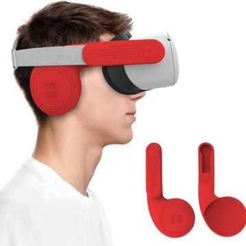 Amvr Kırmızı Oculus Quest 2 İle Uyumlu Gelişmiş Silikon Kulaklık