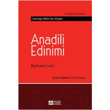 Anadili Edinimi - Pegem Akademi Yayıncılık