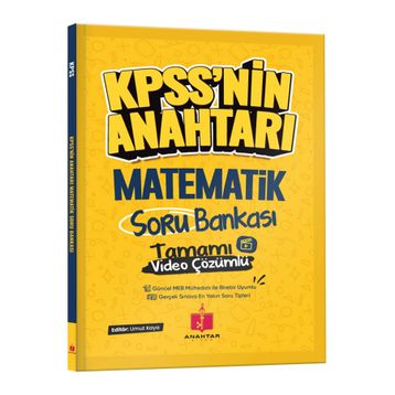 Anahtar Kitap 2026 KPSS'nin Anahtarı Matematik Tamamı Video Çözümlü Soru Bankası