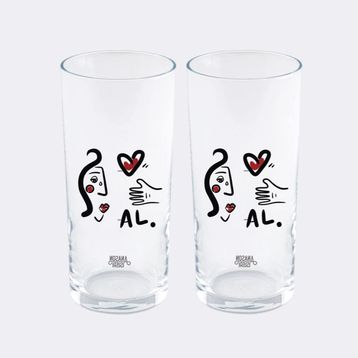 Anason İşleri 2'li Al Rakı Bardağı Set