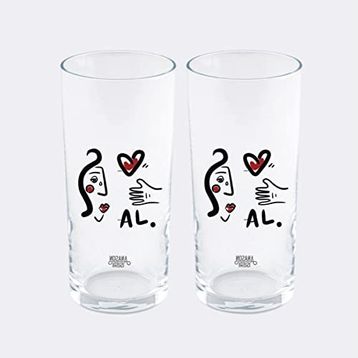 Anason İşleri 2'li Al Rakı Bardağı Set