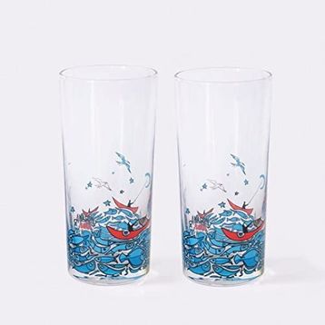 Anason İşleri 2'li Set Balık Masalı Klasik Rakı Bardağı