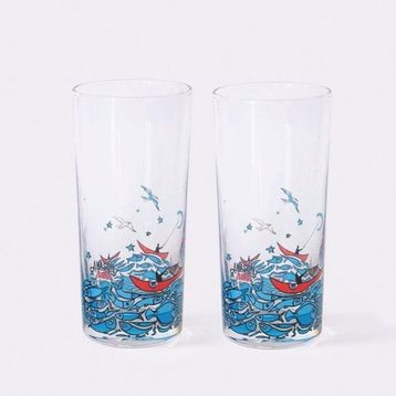 Anason İşleri 2'li Set Balık Masalı Klasik Rakı Bardağı