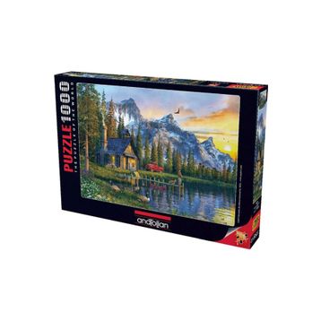 Anatolian 1024 Dağ Evinde Gün Batımı 1000 Parça Puzzle