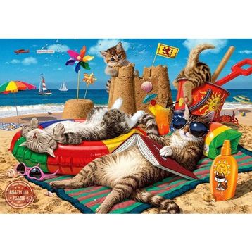 Anatolian 3322 Kedilerin Plaj Keyfi 260 Parça Puzzle
