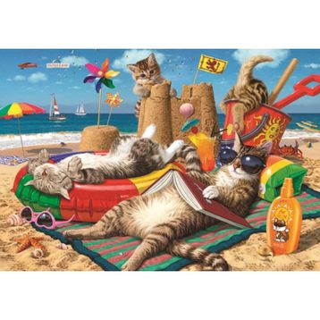 Anatolian 3322 Kedilerin Plaj Keyfi 260 Parça Puzzle
