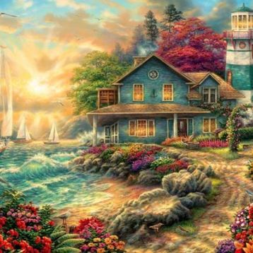 Anatolian 3964 Mavi Konak 2000 Parça Puzzle