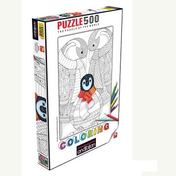 Anatolian 500 Parça Penguen Ailesi Puzzle