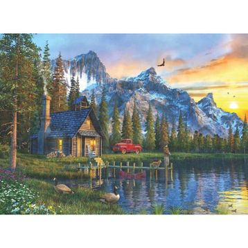 Anatolian Dağevinde Günbatımı Sunset Cabin 1000 Parça Puzzle
