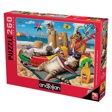 Anatolian Kedilerin Plaj Keyfi 260 Parça Puzzle