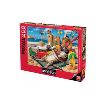 Anatolian Kedilerin Plaj Keyfi 260 Parça Puzzle