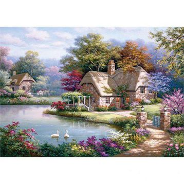 Anatolian Kuğular Ve Kır Evi 1500 Parça Puzzle