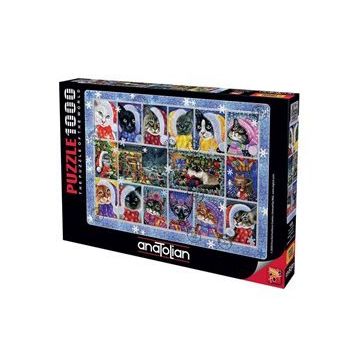 Anatolian Yeni Yıl Kedileri 1000 Parça Puzzle