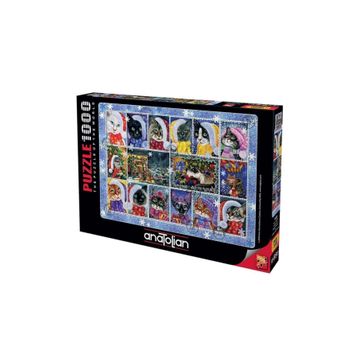Anatolian Yeni Yıl Kedileri 1000 Parça Puzzle