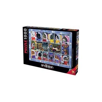 Anatolian Yeni Yıl Kedileri 1000 Parça Puzzle