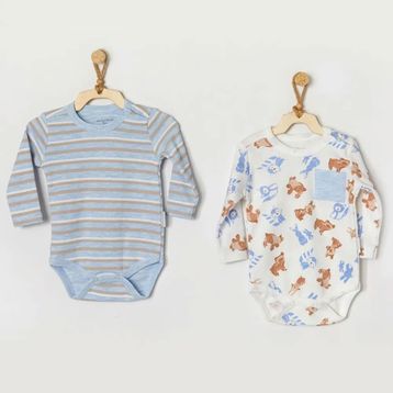 Andywawa Ac22324RP Mavi Bear & Friends 2'li Bebek Body