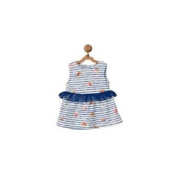 Andywawa AC22558 Flowers Anchors Bebek Elbise