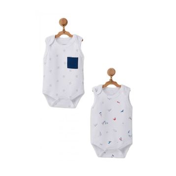 Andywawa AC22636 Beyaz 2'li Bebek Body