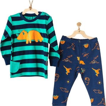 Andywawa AC23403 Lacivert Erkek Çocuk 2'li Pijama Takımı