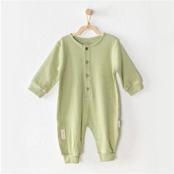Andywawa AC23650 Yeşil Bebek Fitilli Düğmeli Tulum