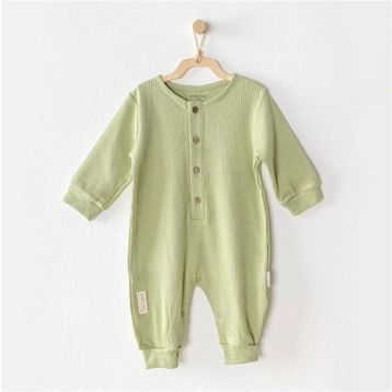 Andywawa AC23650 Yeşil Bebek Fitilli Düğmeli Tulum