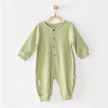 Andywawa AC23650 Yeşil Bebek Fitilli Düğmeli Tulum