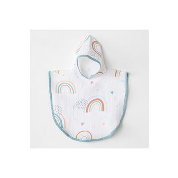 Andywawa AC23711 Baby Home Müslin Beyaz Bebek Panço