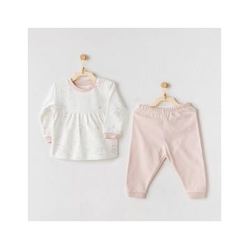 Andywawa AC24139 Ballerina Ekru Pembe 2'li Bebek Takım