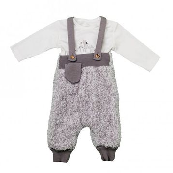 Andywawa AC24165 Little Zebra Ekru Gri 2'li Bebek Takım