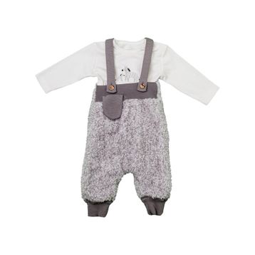 Andywawa AC24165 Little Zebra Ekru Gri 2'li Bebek Takım