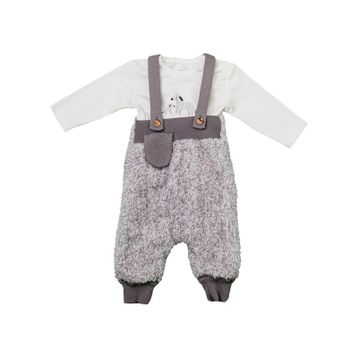 Andywawa AC24165 Little Zebra Ekru Gri 2'li Bebek Takım
