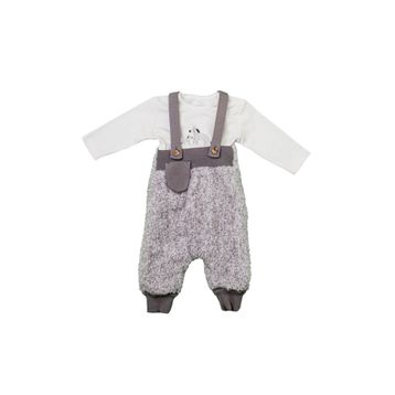 Andywawa AC24165 Little Zebra Ekru Gri 2'li Bebek Takım