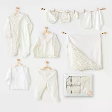 Andywawa AC25311 Newborn Chic Girl 10 Parça Bebek Hastane Çıkışı